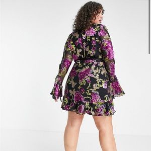 Beautiful floral wrap dress